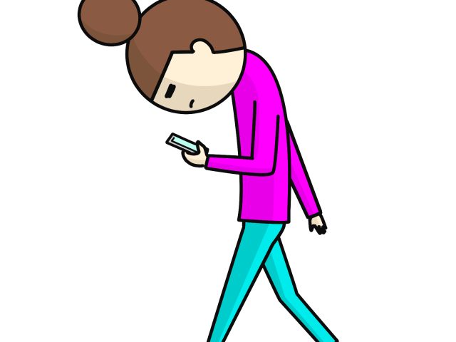 歩きスマホは姿勢の乱れ？！